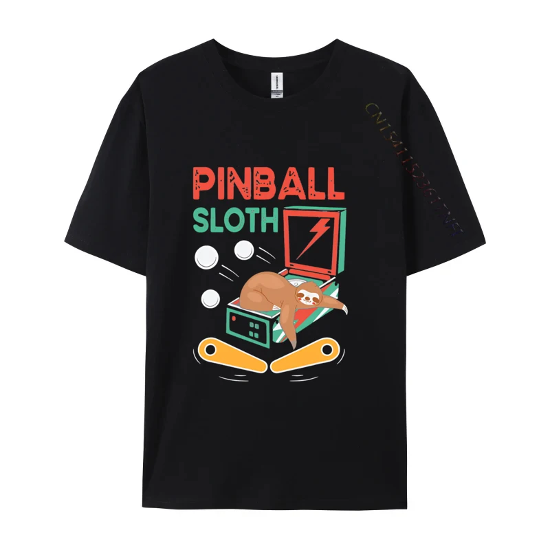 Pinball Lover Gaming Lover Pinball T-shirts Vintage Gift Rife Casual T Shirts Cotton Men's Tees Printed On