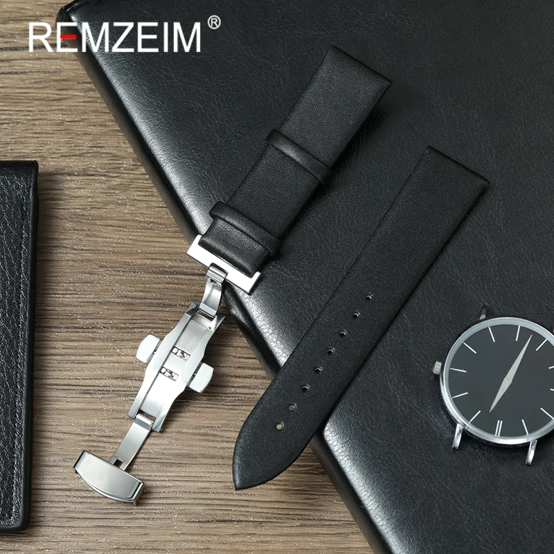 أخضر أحمر أبيض أزرق لينة بولي Leather ساعة يد جلدية الفرقة 18 مللي متر 20 مللي متر 22 مللي متر ساعة اليد سوار عادية فراشة مشبك حزام ساعة اليد