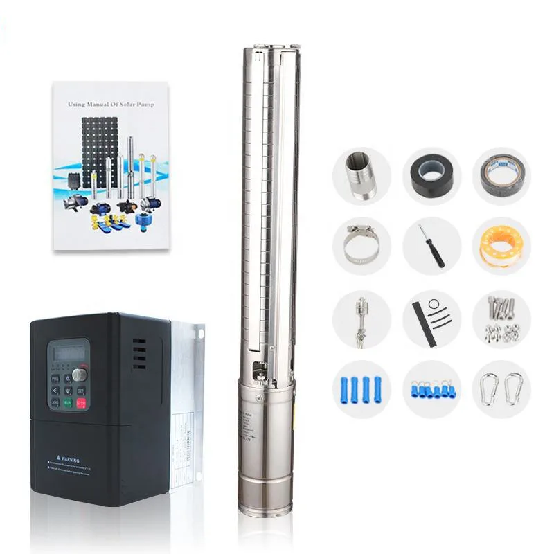 Solar Dc Water Pump Complete Set Solar Submersible Deep Well Water Pump For Agriculture Farm Irrigation