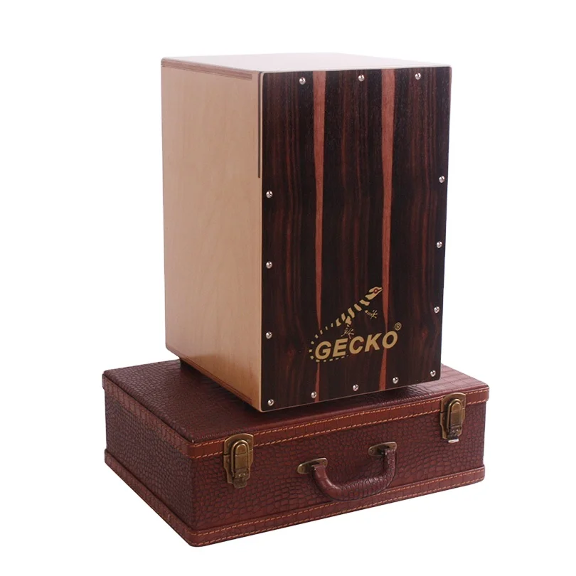 GECKO CL30 Cajon Box Drum Dismountable Cajon Drum Natural Ebony Reinstallable Birch Body Portable Cajon Box Drum With Backpack