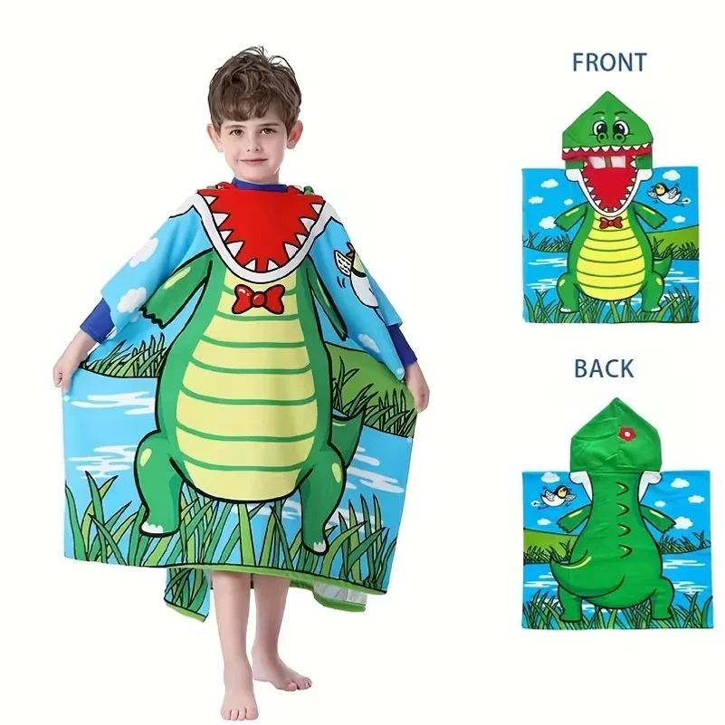 Hooded Poncho Bath Towels, Suitable for Home, Outdoor, and Beach Use, the First Choice for Children's Holiday Gifts