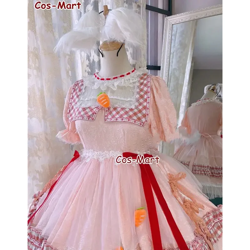 Cos-Mart Game Touhou Project Tewi Inaba Cosplay Costume Fashion Gorgeous Pink Formal Dress Activity Party Role Play Clothing