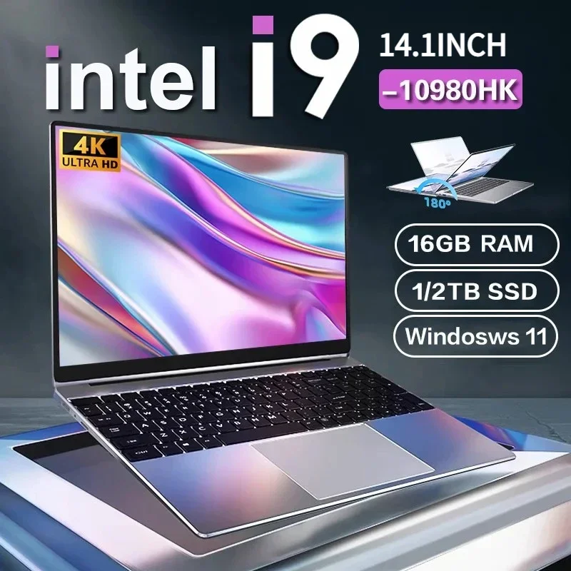 Intel Core i9-10980HK 14Inch laptop 16GB RAM 1/2TB SSD Portable laptops Windows 11  Office Gaming Notebook computer