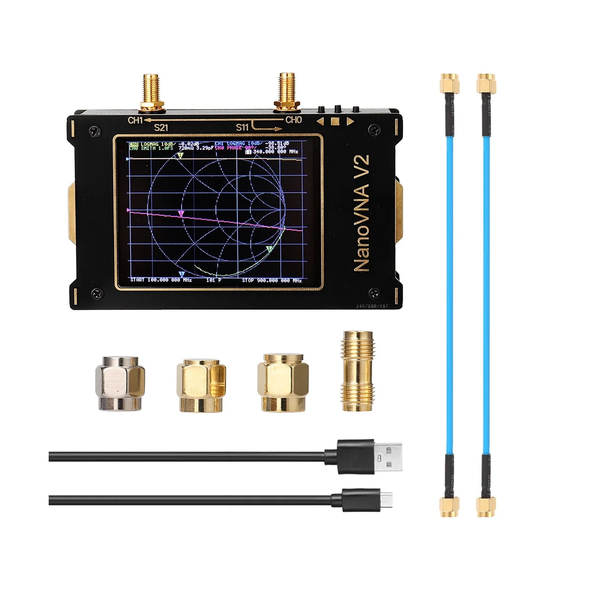 

3.2In Screen 3G Vector Network Analyzer S-A-A-2 NanoVNA V2 Antenna Analyzer Shortwave HF VHF UHF Measure Duplexer Filter