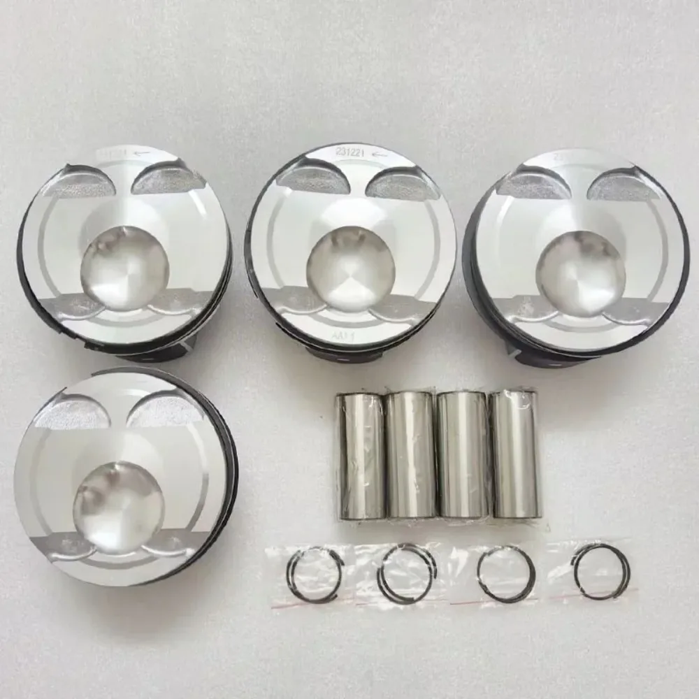 4 PCS FB5Z-6108-A FB5Z6108A Engine Piston Kit for Ford Escape Fusion Edge Lincoln MKC MKZ 2.0T 2.0L Ecoboost 2015-2020 STD Size