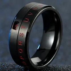 Gear Men's Time Robot Spinner Rings With Knuckles For Men Fight Anxiety ADHD Fidget Rotatable Fun Game Fidgeting Jewelry Gift