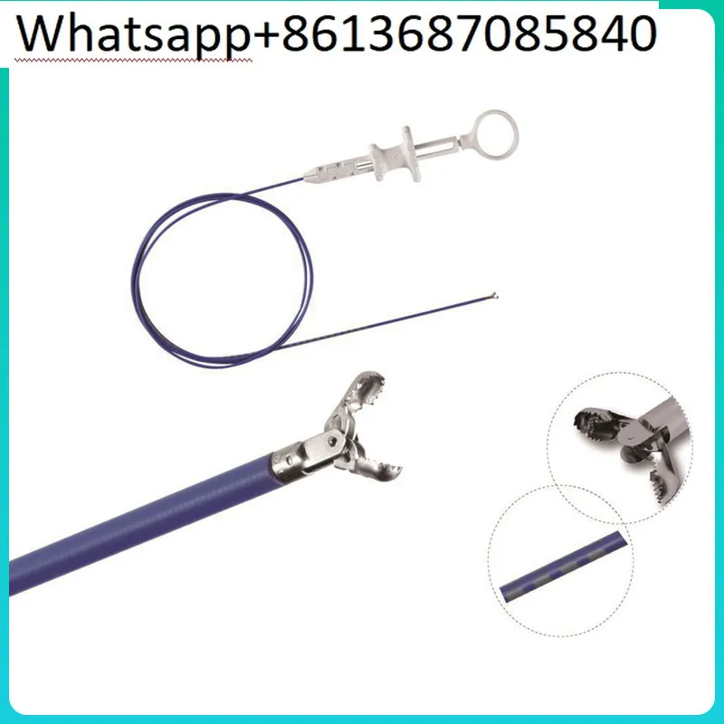 Disposable forceps for endoscopic cystoscopy, bronchoscopy, gastroscopy, and laryngoscopy biopsy