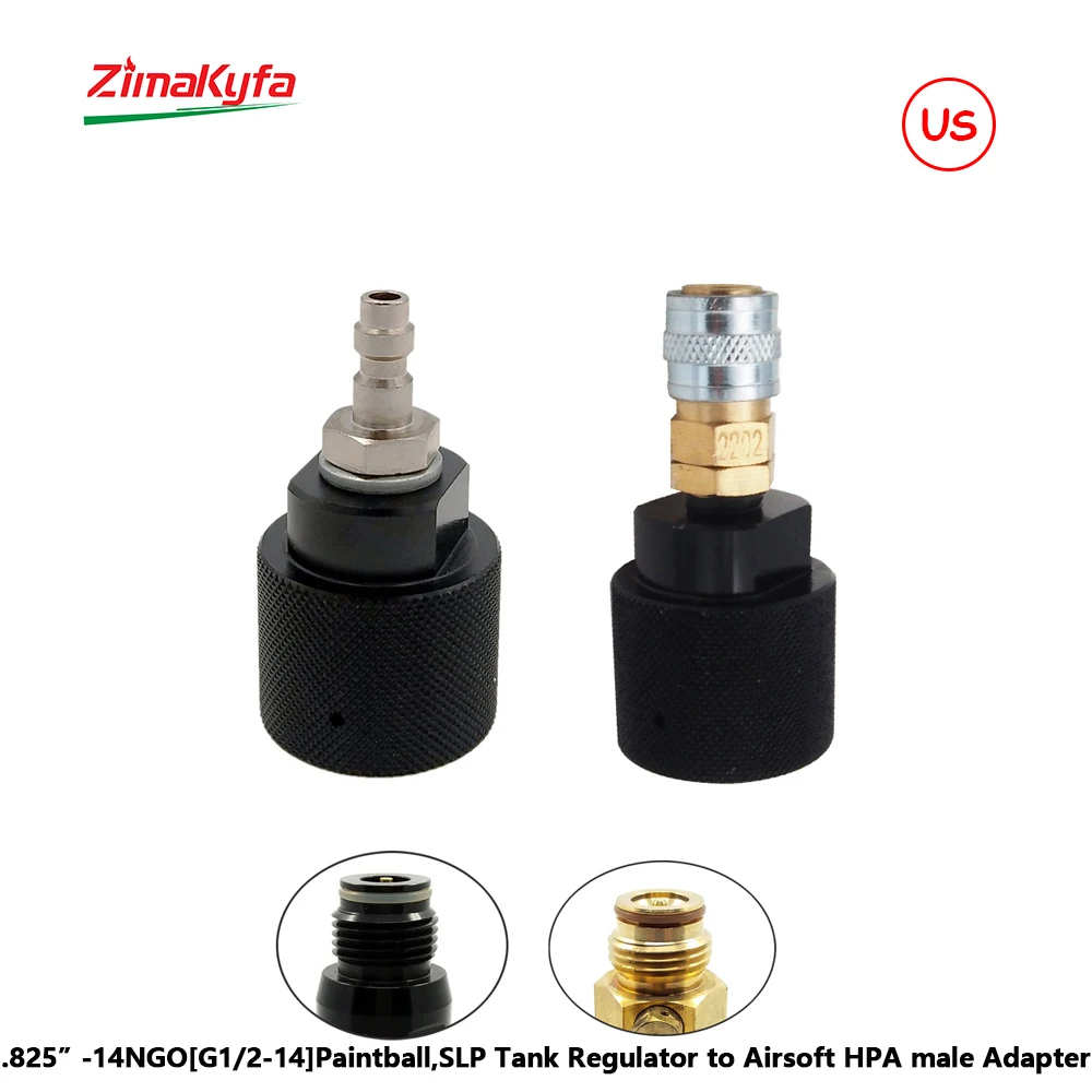 

HPA Magazine Adapter Air Refill Charging Adapter Female Male 2202,Male 22-2 Foster Quick Disconnect Coupler Plug 1 Piece