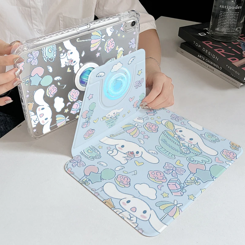 

Cartoon Cinnamoroll Ipad Case for 2025 11th Generation Pro 11in Acrylic Magnetic Detachable Case 10th Air4 5 10.9in Tablet Cover