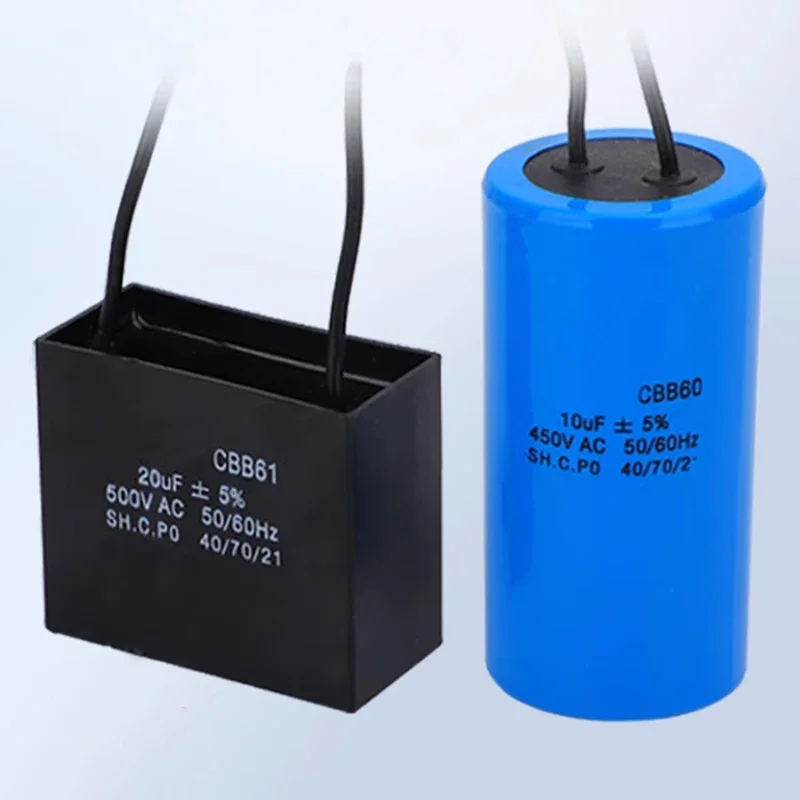 CBB60 CBB61 Starting Capacitor Machine Water Pump Fan Motor Running Starting Capacitor 1.2uF 2uF 2.5uF 3uF 4uF 5uF 6uF 8uF 10uF
