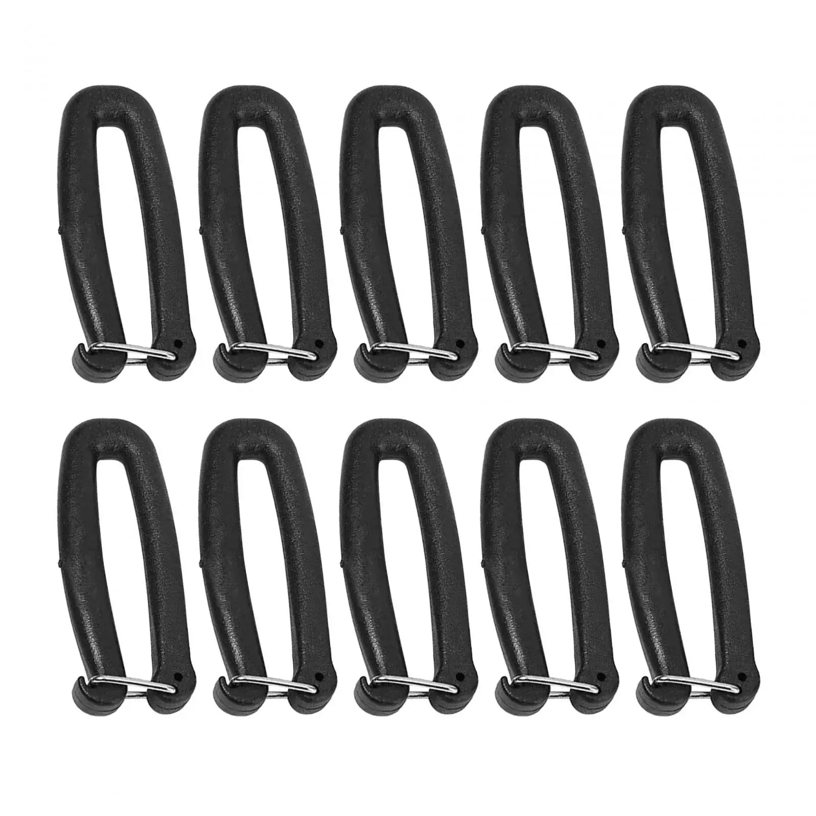 10x Webbing Strap Hook Webbing Connecting Clips Carabiner Keychain Hook Clip for Backpack Traveling Hiking Luggage Bag Suitcase