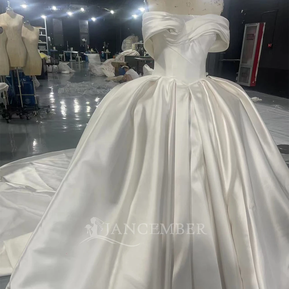 Abiti da sposa da spiaggia a prezzi accessibili da principessa per donna Sposa con spalle scoperte Abiti da sposa personalizzati personalizzati in raso con lacci