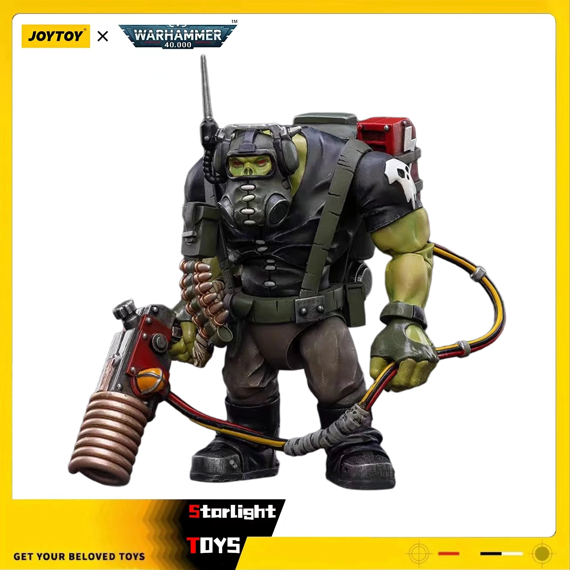 

JOYTOY 1/18 Action Figure Warhammer 40K Ork Komandos Comms Boy Wagzuk Model Toy Gifts