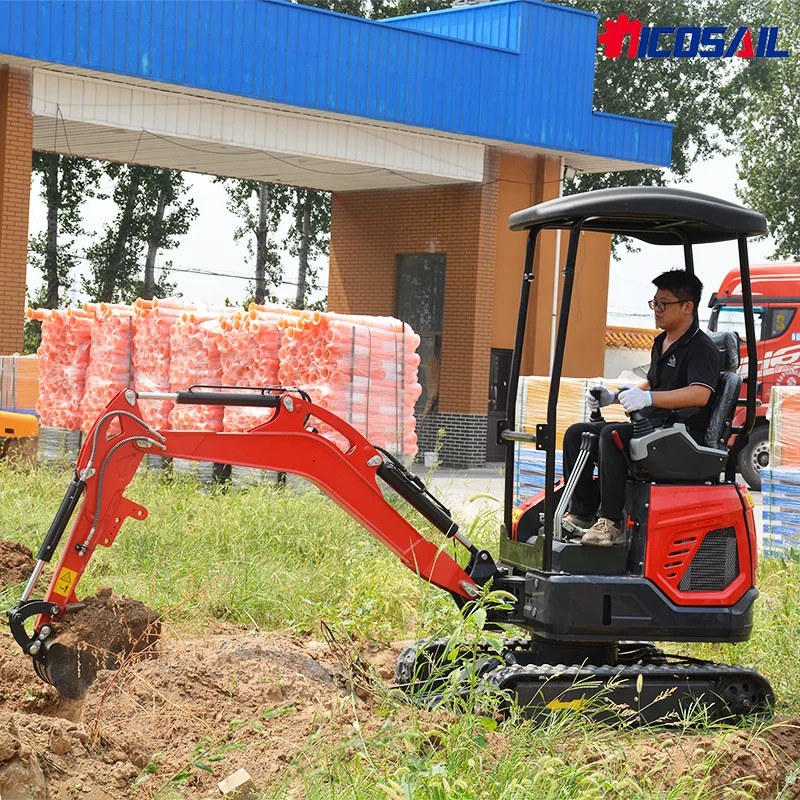 محرك حفارة المزرعة الصغيرة صغير 1.8 طن 2 طن نوع المسار مخفضة للبيع حفار حفارة هيدروليكية عالية الجودة #5