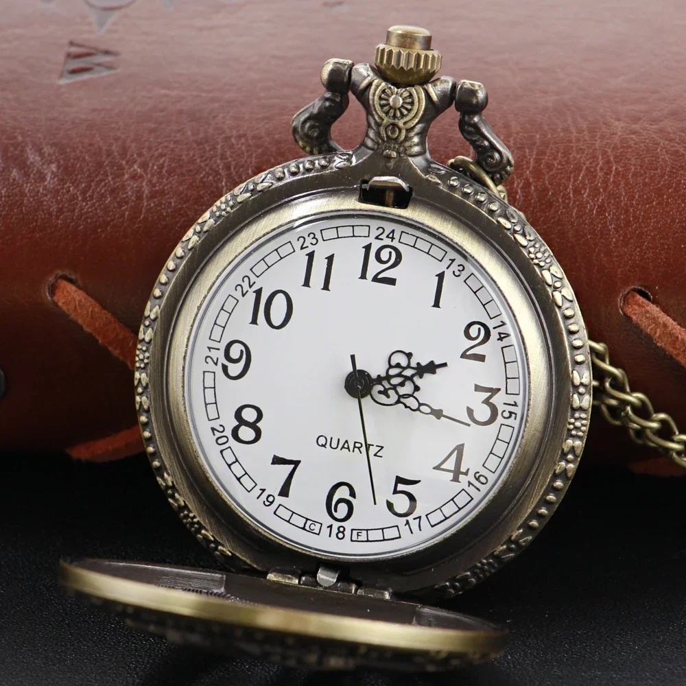 New Anime Fullmetal Alchemist Edward Hollow Bronze Quartz Pocket Watches Pendant Necklace Fob Watch Men Women Gifts Pocket Watch