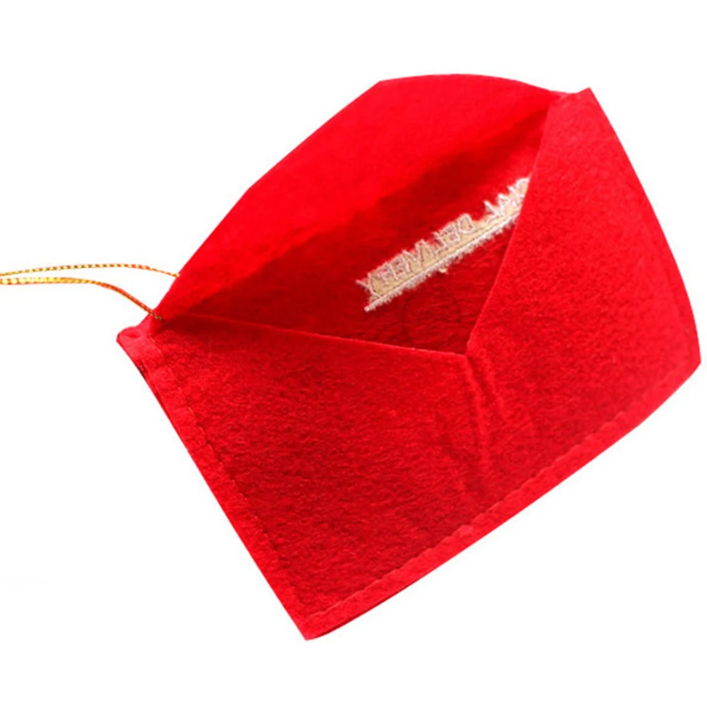 

15Pcs Christmas Gift Bags Santa Claus Fabric Envelopes for Candies Gift Cards Reusable Holiday Decorations Hanging Ornaments