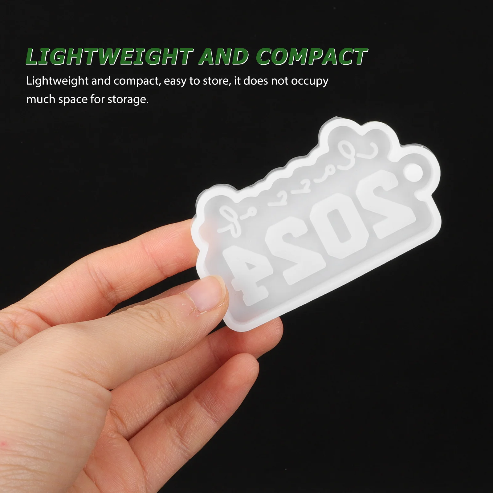 

3 шт. 2024 силиконовые формы для изготовления брелоков с антипригарным покрытием, прочные, легко отдельные и чистящиеся, 2024 формы для брелоков, силиконовые формы