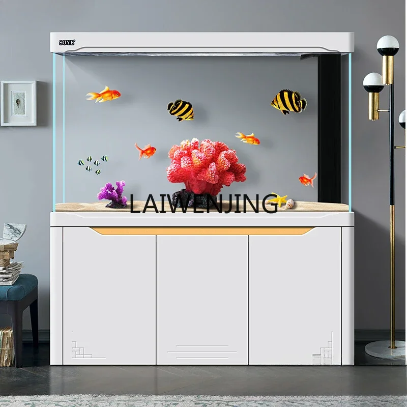 

HLZ fish tank large aquarium entrance intelligent floor partition ecological 2024 new bottom filter