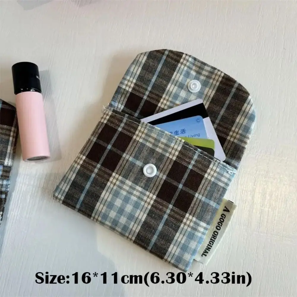 New Retro Card Holder Grid ID Wallet Purse Student