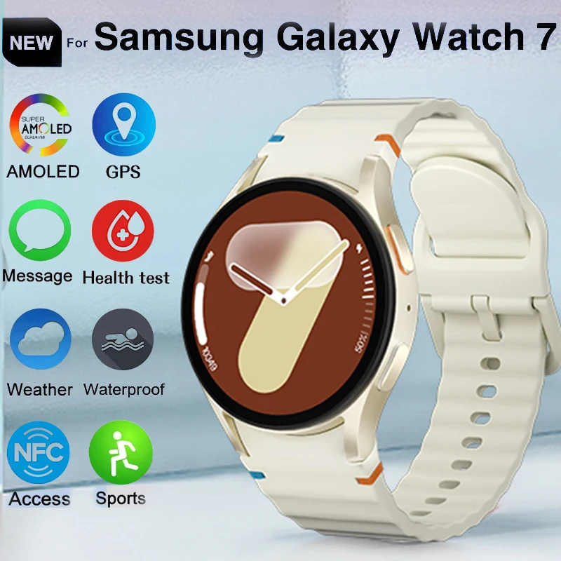 Original para samsung galaxy watch 7 mini relógio inteligente das mulheres dos homens hd amoled chamada de voz nfc gps rastreado