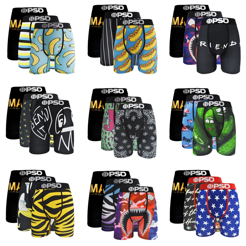 

3pcs Men's Boxer Briefs Polyester Sports S-XXL - Breathable, Quick-Dry, Elastic. Gym/Running, Stylish, Fits S-XXL