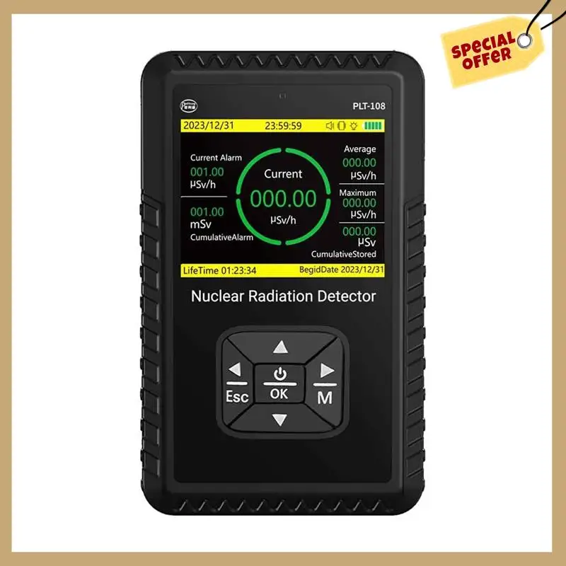 Stable Performance-Geiger Counter Nuclear Radiation Detector - Portable Handheld Beta Gamma X-Ray Radiation Monitor Meter With L