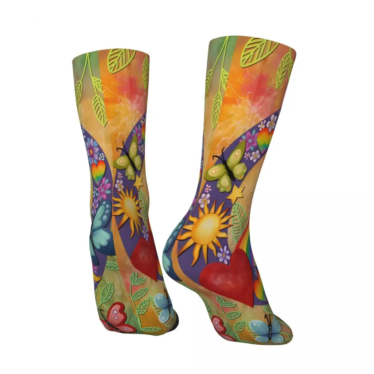 Love And Peace Sock Printed Man Polyester