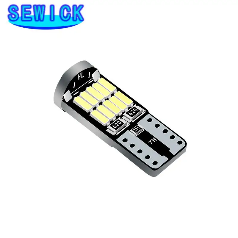 

400PCS Car Interior Light 4014 Chip T10 W5W 194 501 26 SMD Led Canbus No Error T10 Pure White Instrument Lights Bulb Lamp