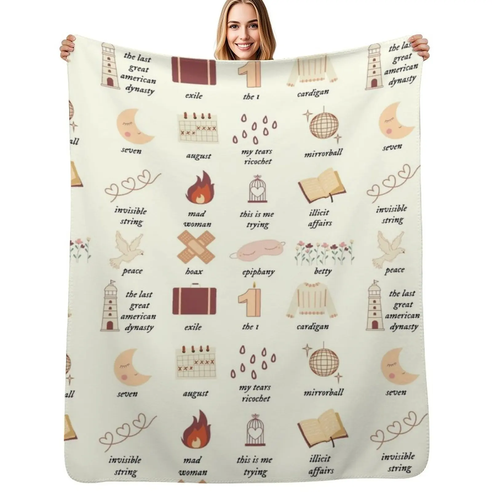 folklore evermore Throw Blanket Decorative Soft Throw Blanket for Couch Sofa