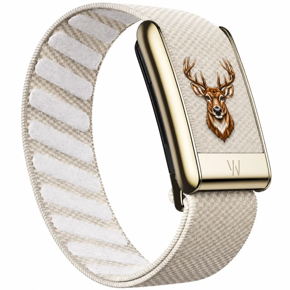 For WHOOP 5.0 MG Wild Deer Pattern Nylon Woven Strap Outdoor Sport Replacement Wristband Nature Adventure Band