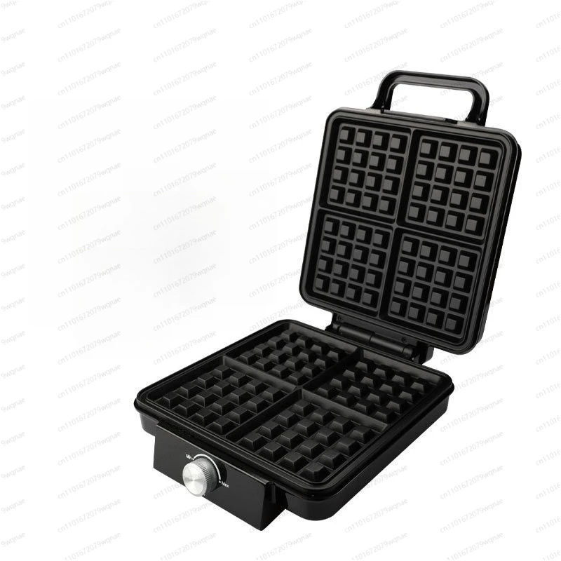 Máquina para hacer gofres belgas de 4 rebanadas, parrilla de prensa Panini, estación de desayuno familiar grande para comidas rápidas y fáciles, con temperatura ajustable