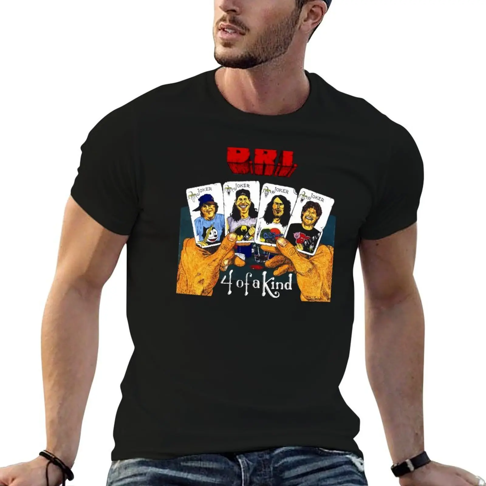 d.r.i. four of a kind dirty rotten short T-Shirt custom t-shirts kawaii clothes t shirt for men