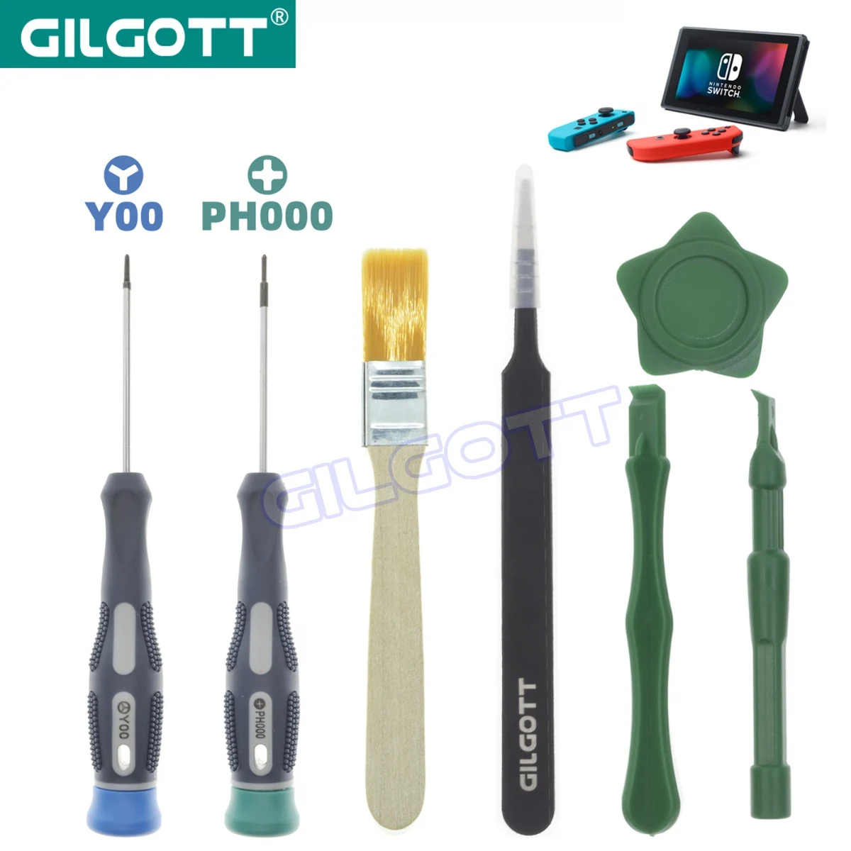 GILGOTT 7 in 1 Phillips Cross Tri Wing Y Screwdriver Tool for Nintendo Switch Lite NS Joycon Controller GBM GBASP DS DSLite