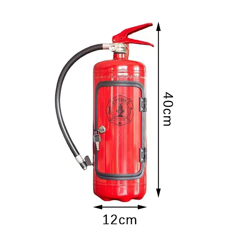 Fire Extinguisher Shape Wine Box Ornaments Mini Bar Wine Cabinet Crafts Decoration Champagne Liquor Storage Box Fireman\'s Gifts