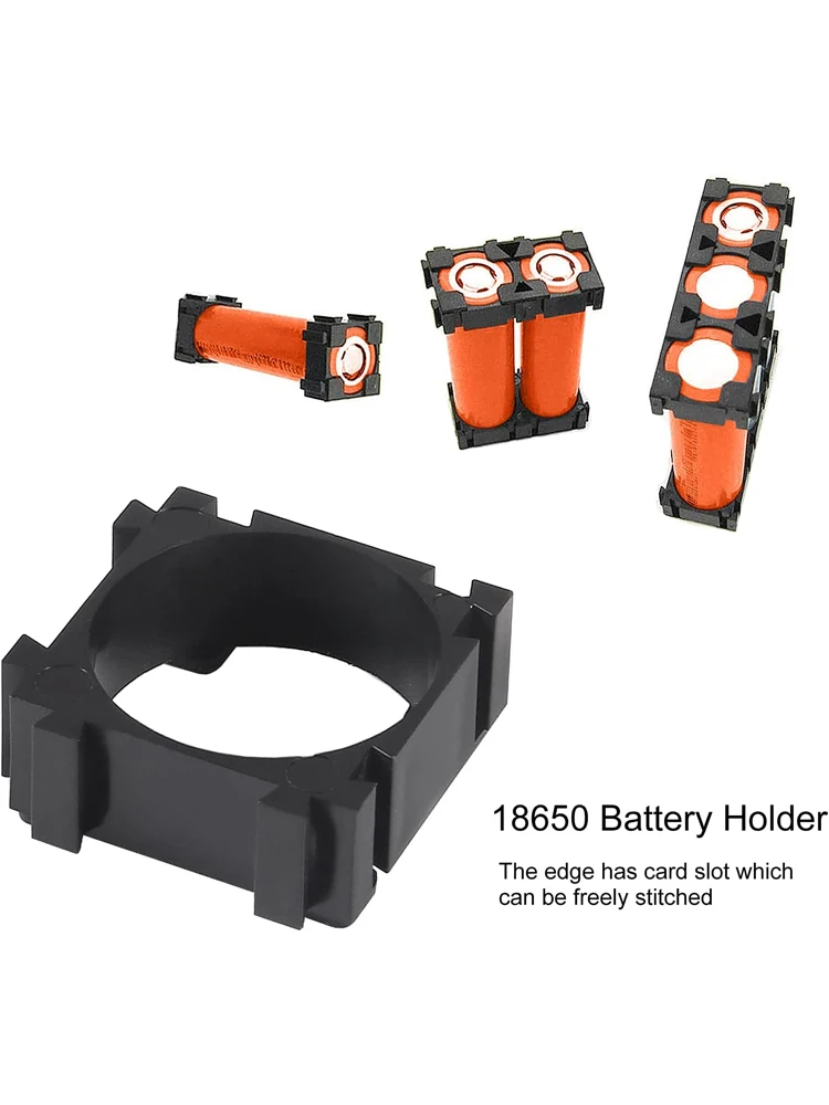 Immagine 5: 100 Pezzi Supporto per Batterie al Litio 18650, Staffa in Plastica per Pacchi Batteria, Distanziatore per Celle Cilindriche per Assemblaggio Fai-da-Te