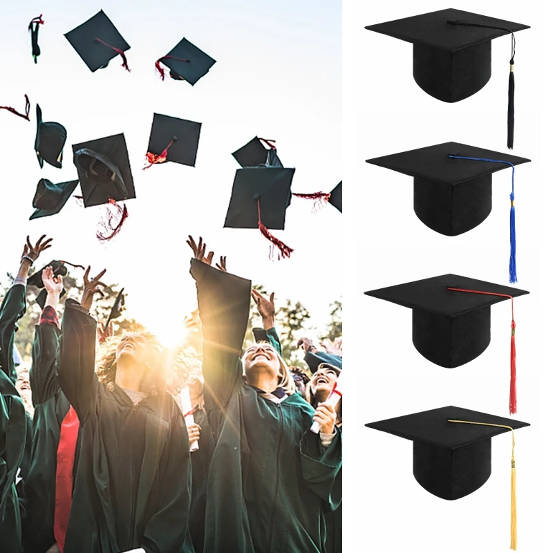 

Graduation Party Tassels Cap Mortarboard Adult University Bachelor Master Doctor Academic Hat Congrats Grad Party Decor Supplies