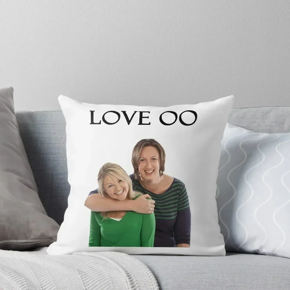 Miranda and Stevie - Love OO Throw Pillow Decorative Cushions home decor items pillow