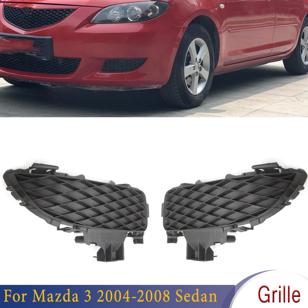 

For Mazda 3 2004 2005 2006 2007 2008 Sedan Front Bumper Fog Lamp Light Grille Cover Frame BS1C-50-C21 BS1C-50-C11