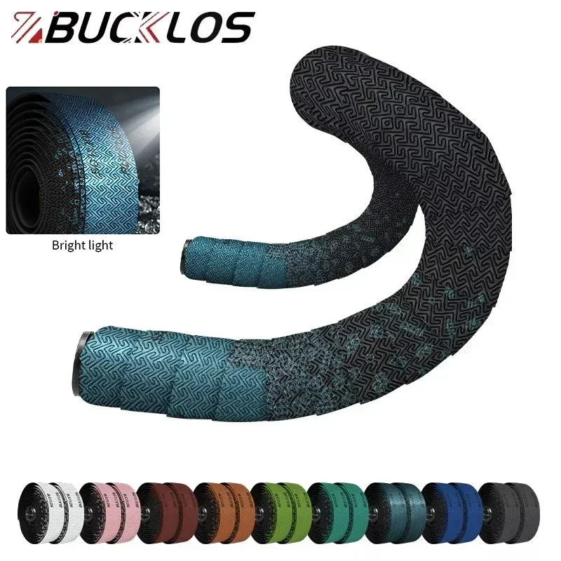 

BUCKLOS Bicycle Handlebar Tape Shockproof Cycling Road Bike Tapes Non-Slip Racing Soft PU Handle Belts Bent Wraps Bike straps