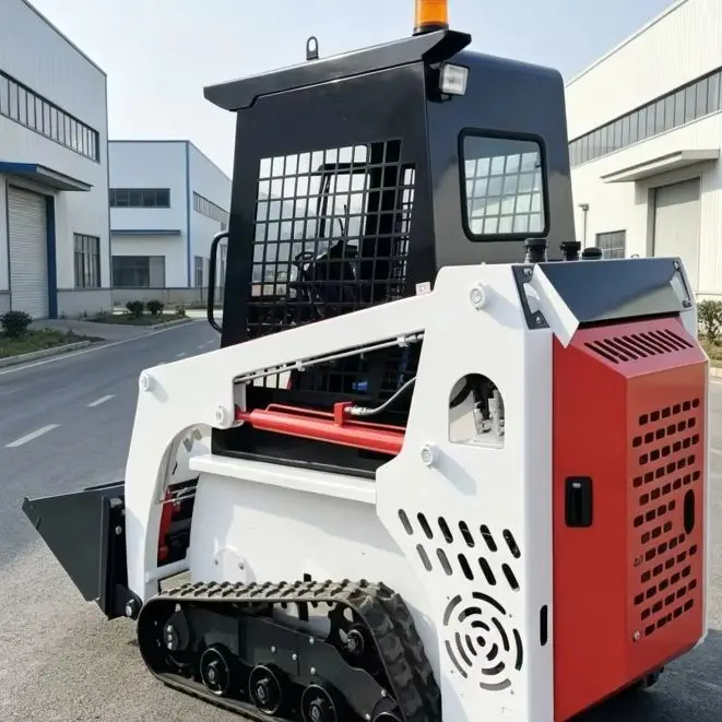 Customized Reinforced skid steer equipment, mini skid steer loader, industry top 1 loader for working in narrow spaces