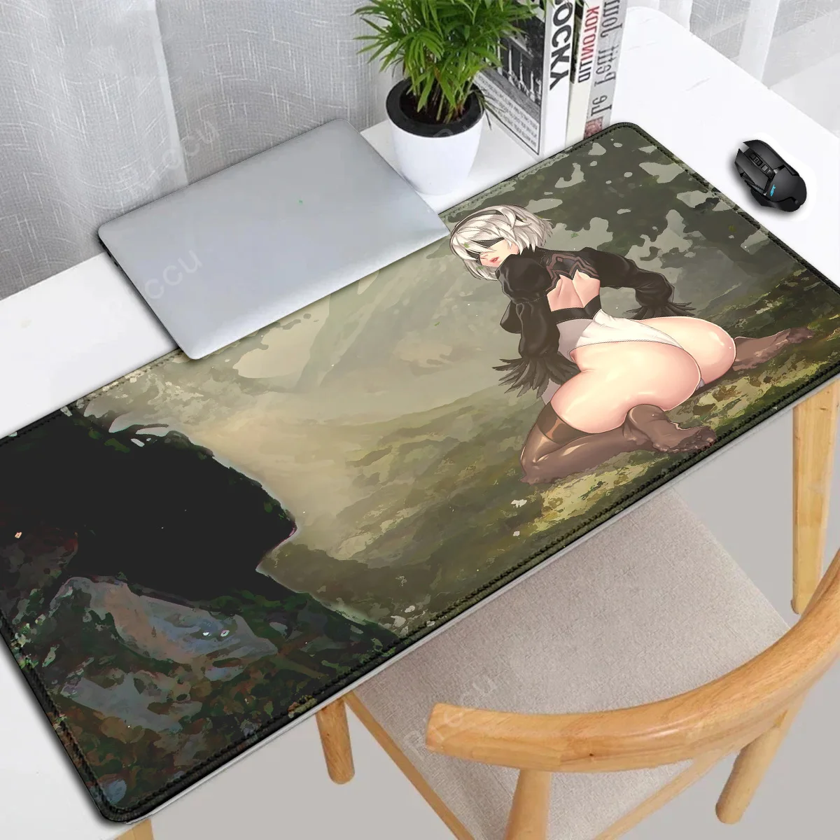 Imagem -04 - Nier Automata Game Mouse Pad Tapete Gamer Sexy 2b Casa Grande Novo Playmat Escritório Macio pc Tapete de Mesa Xxl