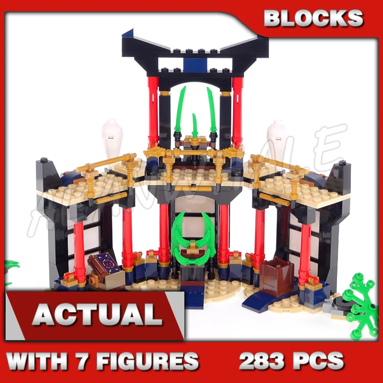 

283pcs Shinobi Legacy Tournament of Elements Temple Battle Platform Masters 70111 Building Blocks toys Compatible With Model