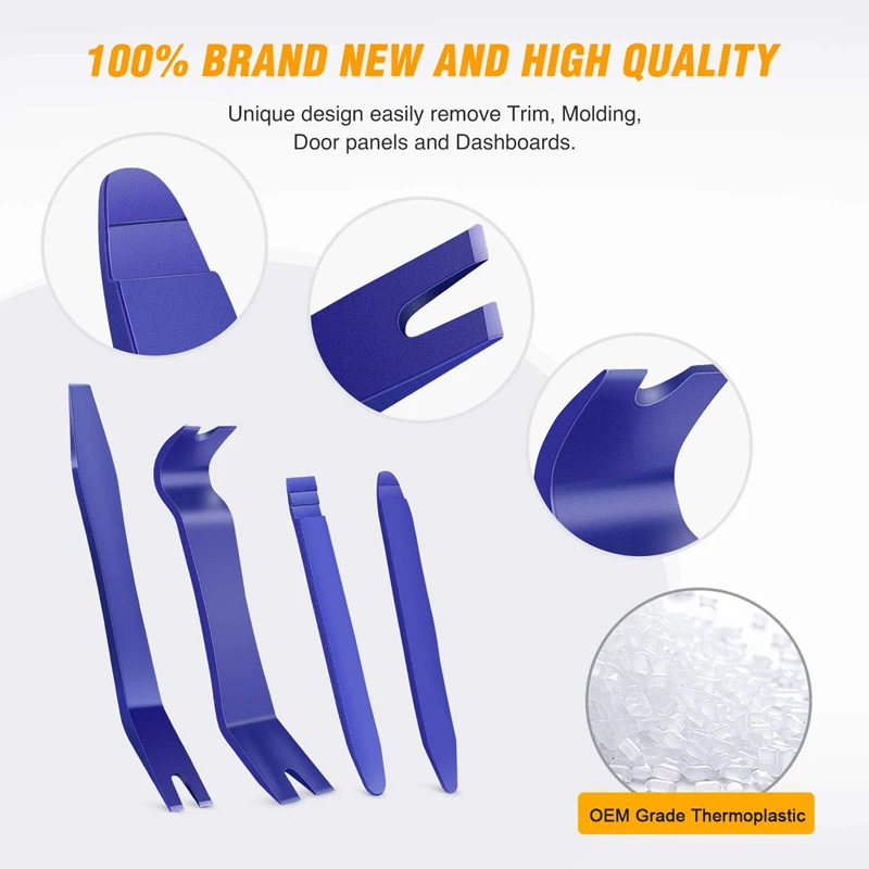 Auto Trim Removal Tool Kit Pry Tools Car Fastener Rivet Clips Remover No-Scratch Car Radio Panel Door Trim Removal Set 3-9PCS