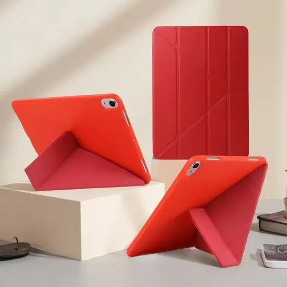 For iPad Air 11 M4 Case 2026 (A3460)Air 11 M3 M2 11inch 2024 Flip Cover Tri+Y-Folded Magnetic Stand PU Leather iPad Tablet Cases