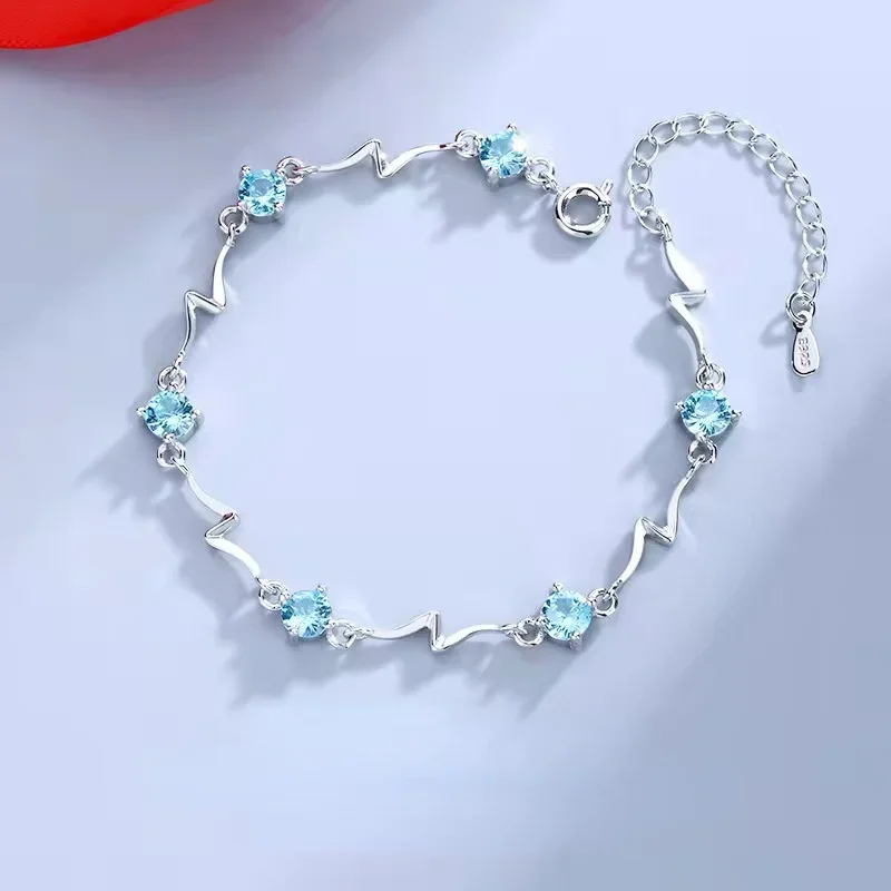 925 sterling silver Beautiful stars Bracelets for women korean fashion designer party Wedding Jewelry Holiday gifts