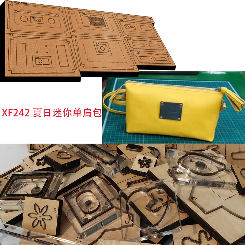 New Japan Steel Blade Wooden Die Summer Mini Shoulder Bag Leather Craft Punch Hand Tool Cut Knife Mould XF242