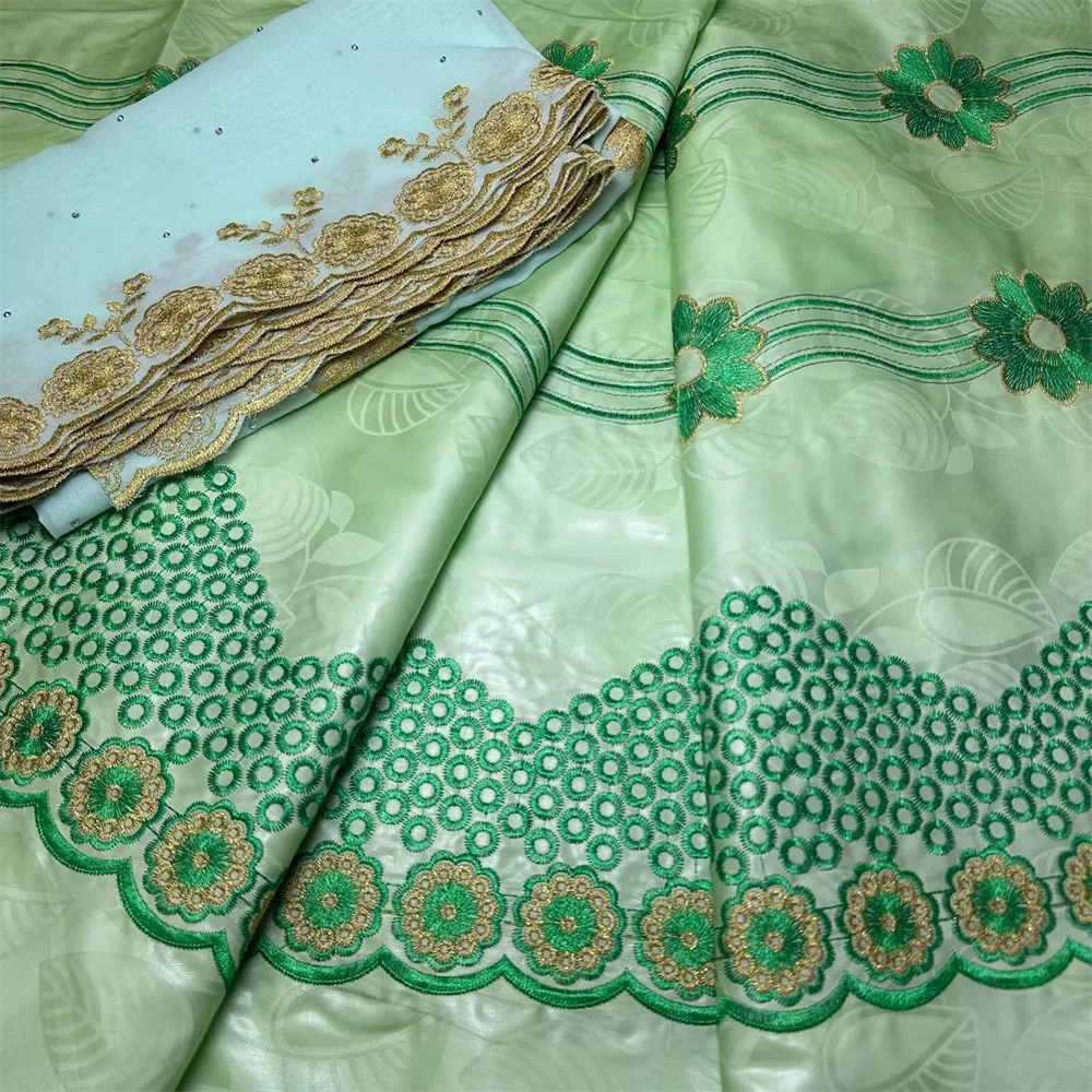 

5+2 Yards Perfume Width: 1.6 M Basin Riche 100% Cotton Lace Fabrics African Bazin Riche Fabric Jacquard Brocade Women Wedding BZ