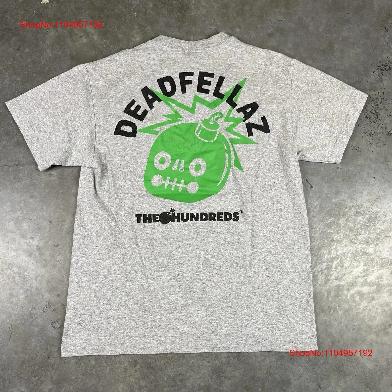 

The Hundreds T Shirt Mens Medium Gray Dead Fellaz Print vintage Washed graphic Casual streetwear Slightly Breathable