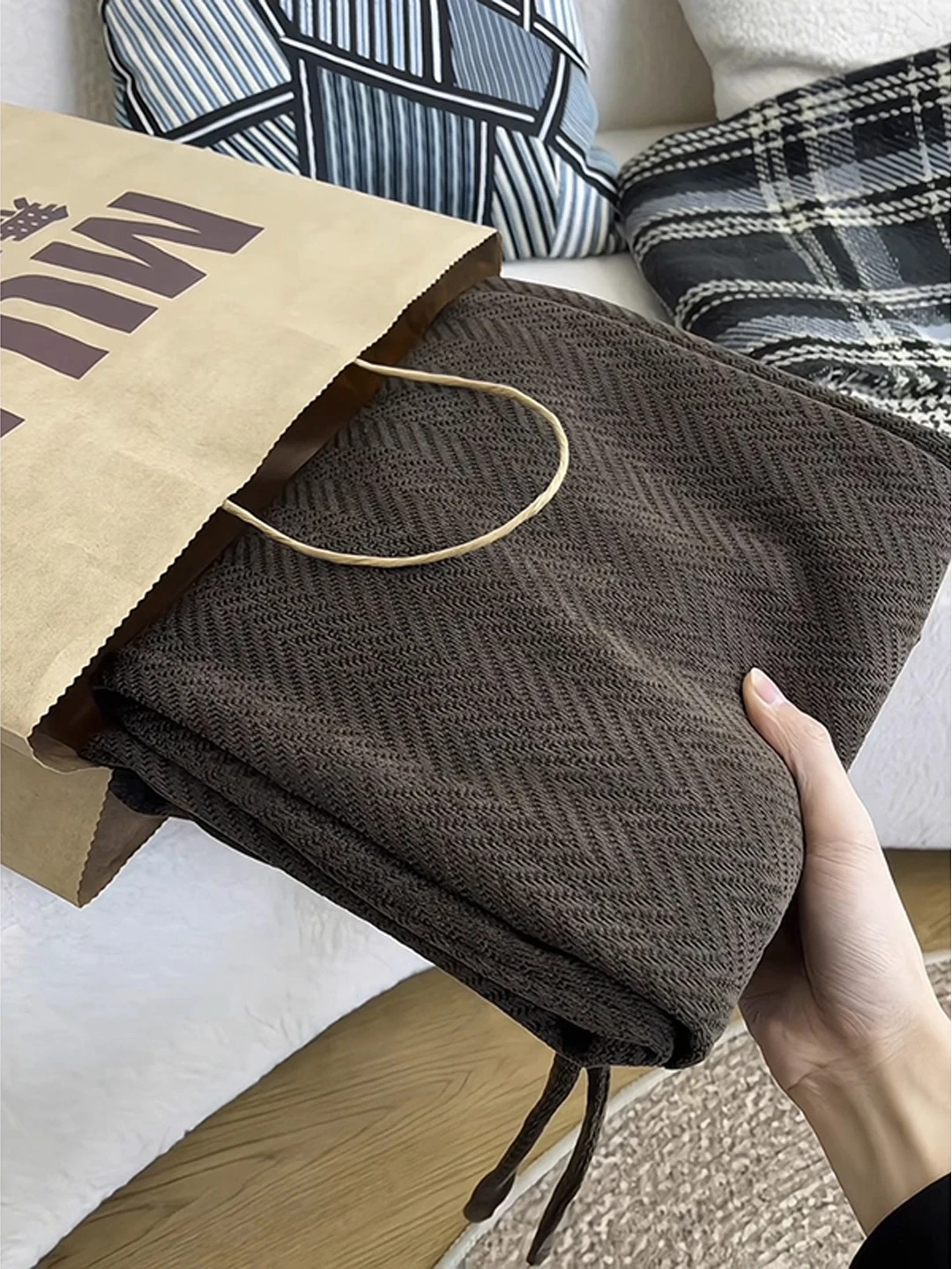 

Retro American Wheat Ear Pattern Fce Lined Thiened Warm Loose Wide Leg Casual Sports Pants for Men Autumn Winter