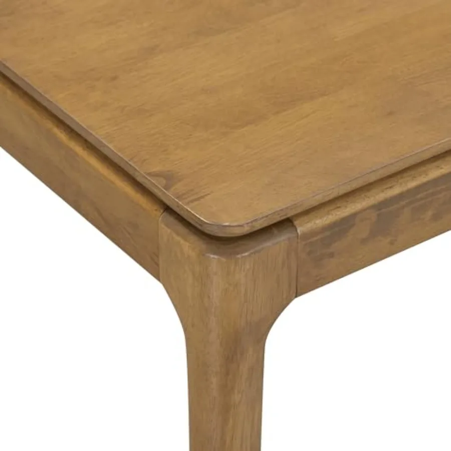 NTC Mingle Desk 47 Inch Modern Design Rectangular Dinner Table for Dining Room Living Room Furniture Effortless Assembly - Teak